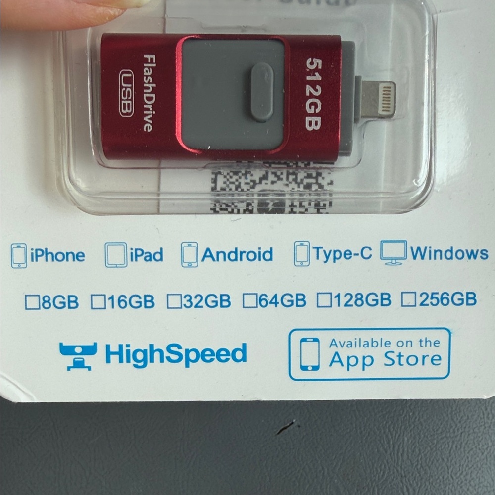 Red FlashDrive 512GB for iOS and Android - Picture 6 of 9